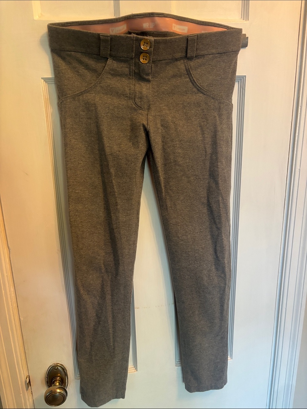 Freddy Gray Sports workout pants with Pink Elastic Trim